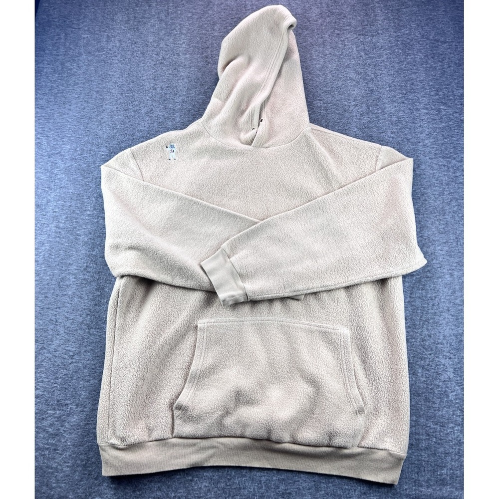 Barstool Sports Hoodie Pullover Men 3XL Beige Astronaut Logo Fleece Heavyweight